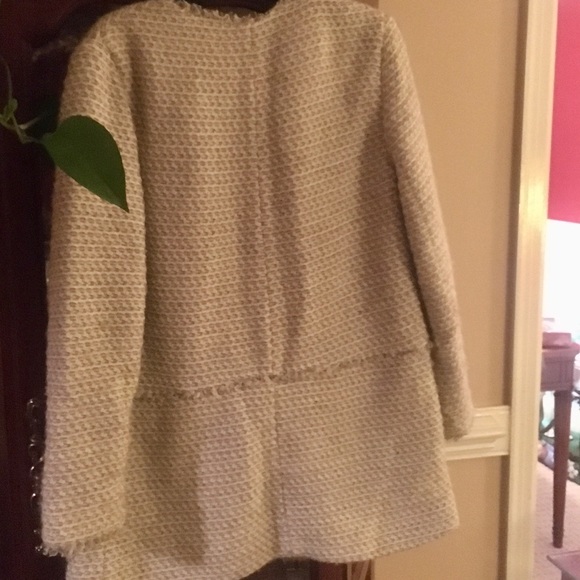 Zara Basic Dress Coat cotton wool blend - Picture 6 of 8